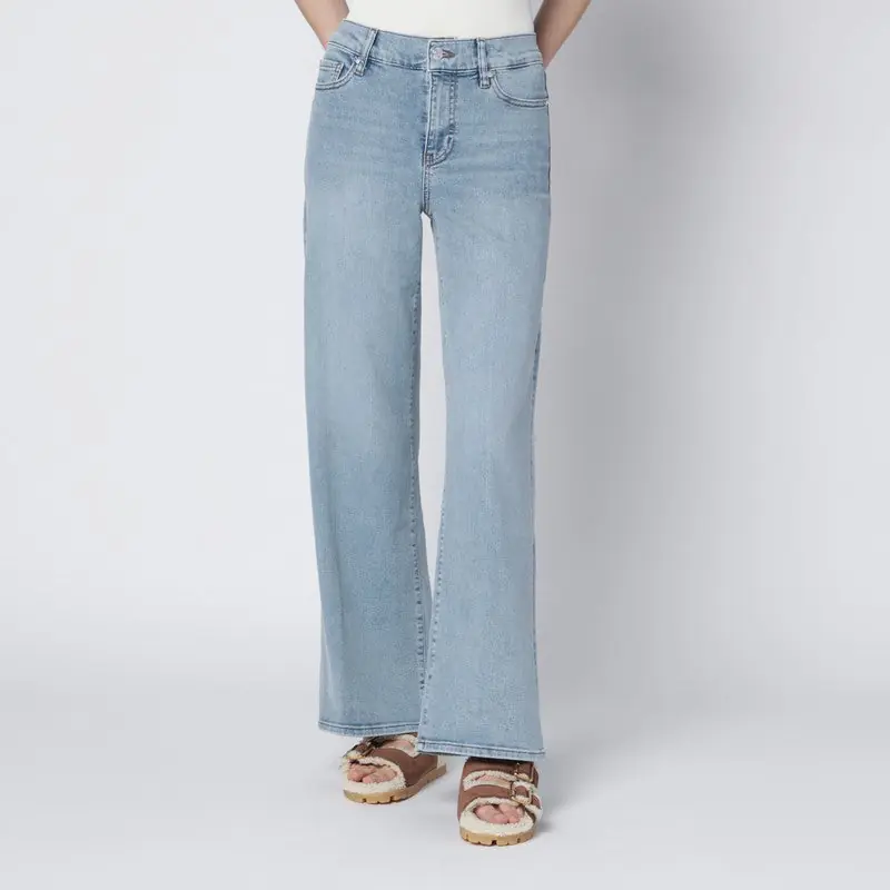 Le Slim Palazzo Jeans In Tribute Light Blue - Frame