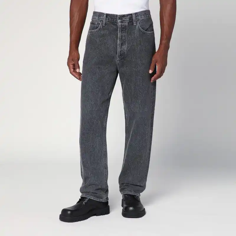 Washed-Effect Grey Jeans