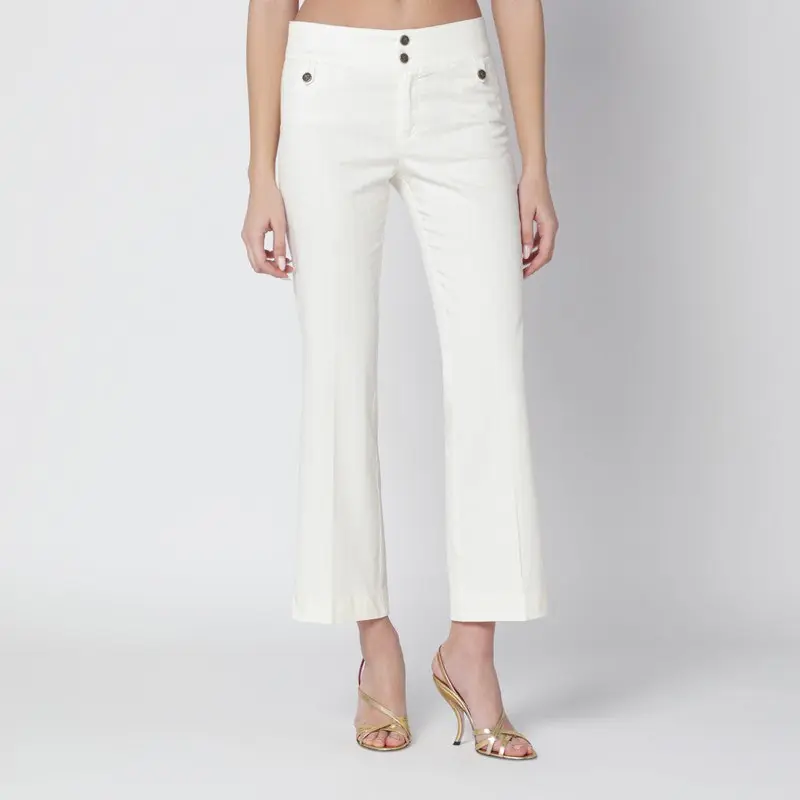 White Cotton Trousers - Etro
