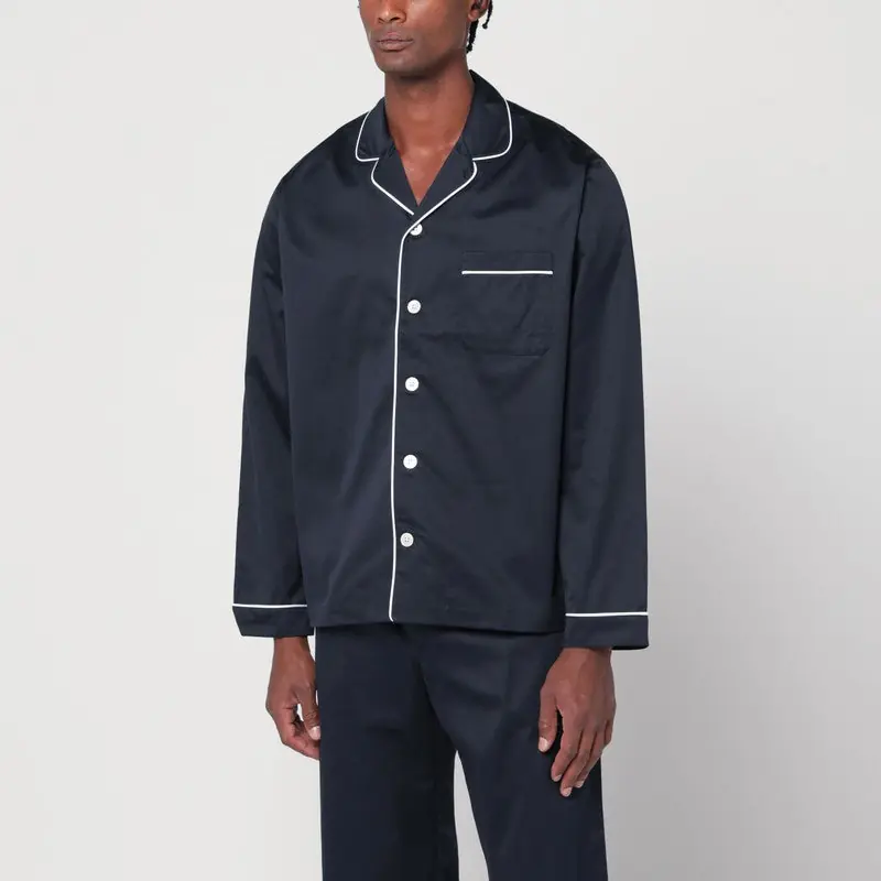Blue/White Pyjama Shirt - Tekla