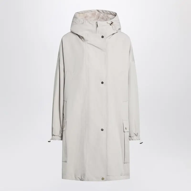 Light Beige Cotton Blend Parka - Max Mara