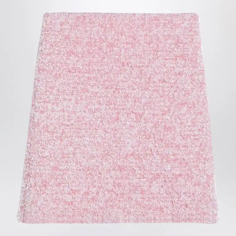 Pink Cotton Blend Tweed Mini Skirt - Balenciaga
