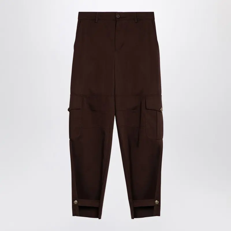 Brown Wide Cargo Trousers - Moschino