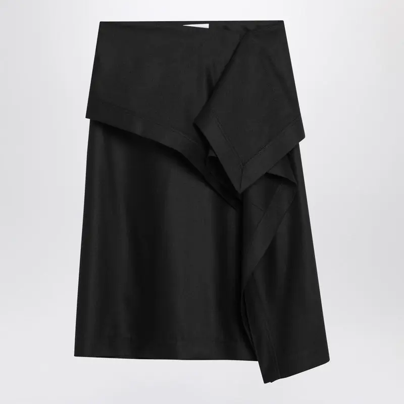 Asymmetric Black Skirt With Basque - Ferragamo