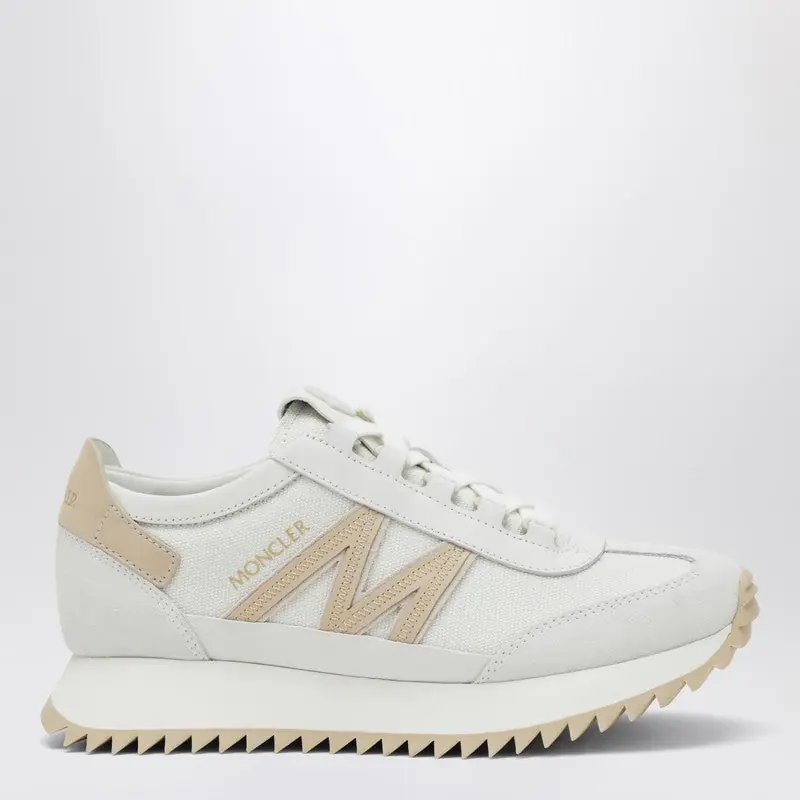 Pacey2 Sneakers In White Canvas And Leather - Moncler