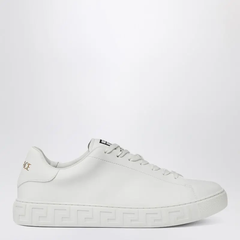 White Greca Nylon Sneakers - Versace