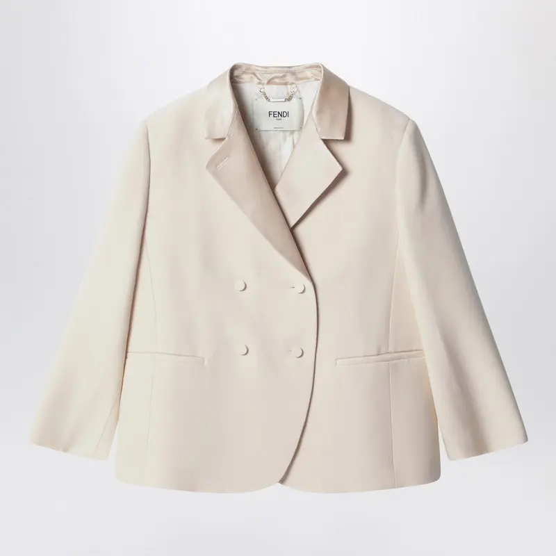 Ivory Single-Brested Jacket