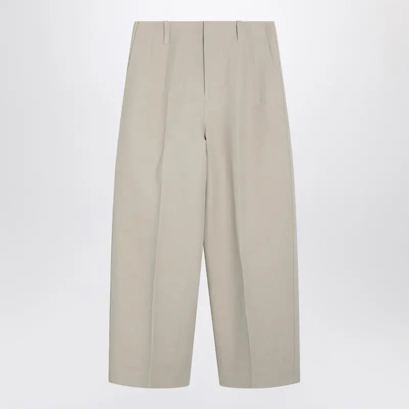 Beige Pastro Trousers In Cotton Canvas - Jacquemus