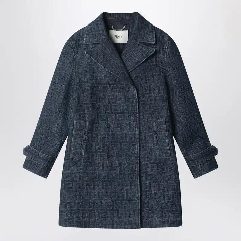 Dark Blue Ff Denim Jacket - Fendi