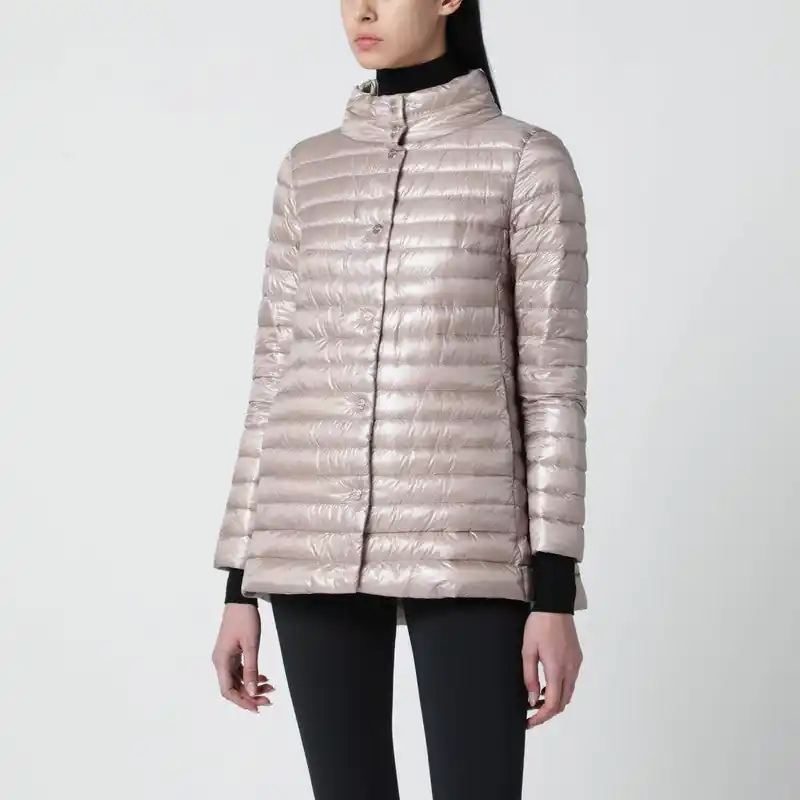 Light Pink Quilted Nylon Padded Jacket - Herno