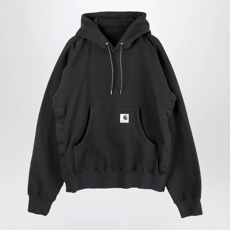 Black Cotton Hoodie - Sacai X Carhartt Wip