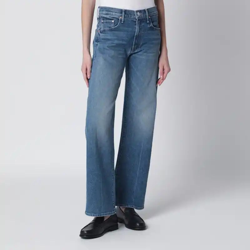 The Mid Rise Lasso Sneak Jeans In Mid-Blue Wash