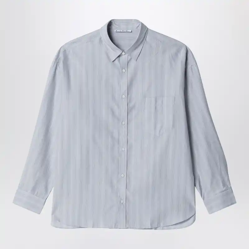 Striped Button-Up Grey