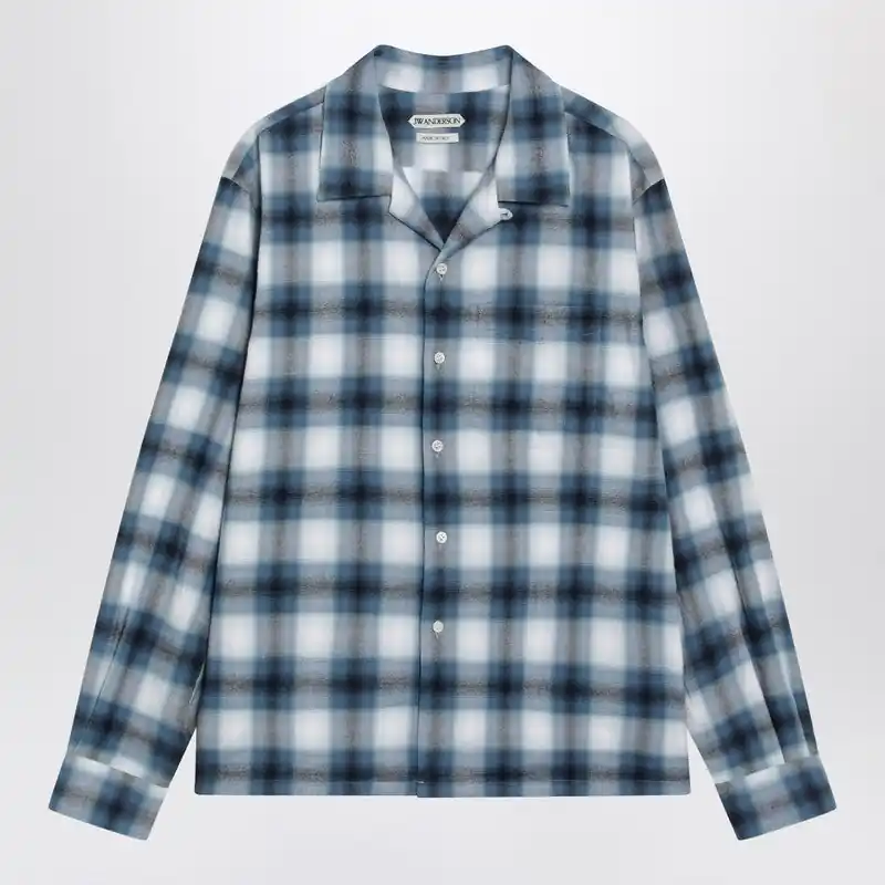 Blue Gradient Check Shirt - JW Anderson