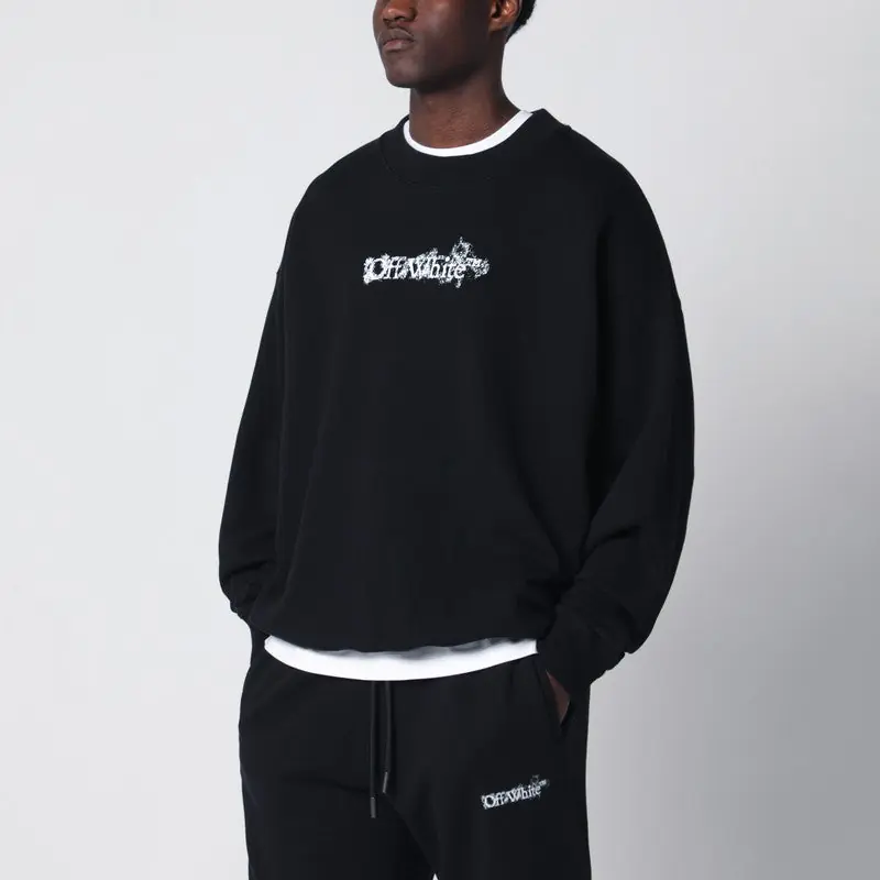Heraldic Arrow Sweatshirt Black - Off-White