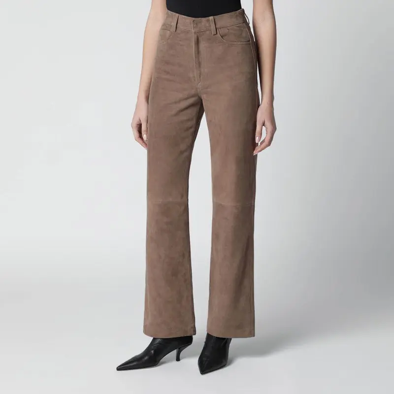 Brown Suede Trousers - Rotate