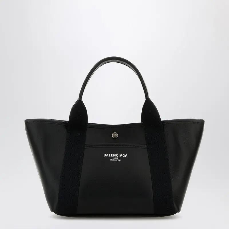 Biarritz Shopping Bag In Black Leather - Balenciaga