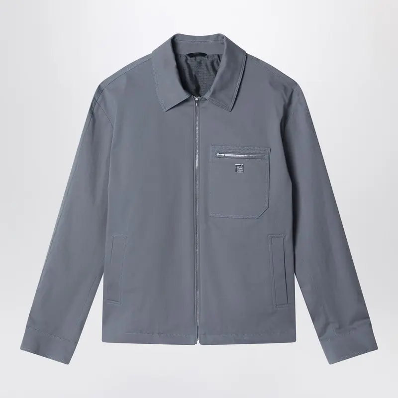 Grey Gabardine Blouson - Fendi