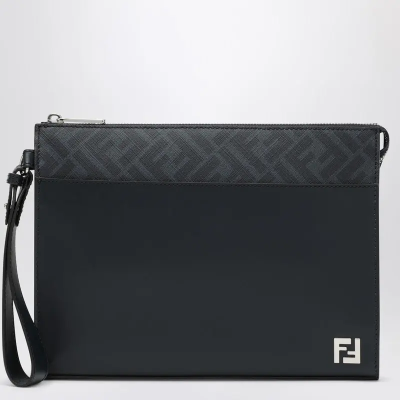 Ff Squared Clutch Midnight Blue - Fendi