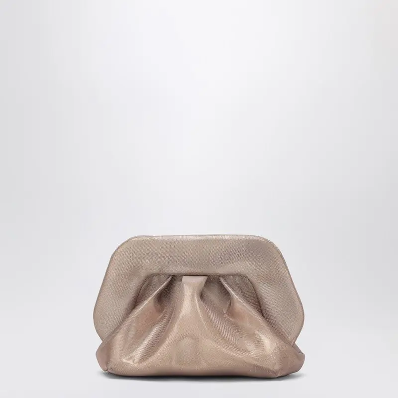 Tia Clutch In Gold - Themoirè