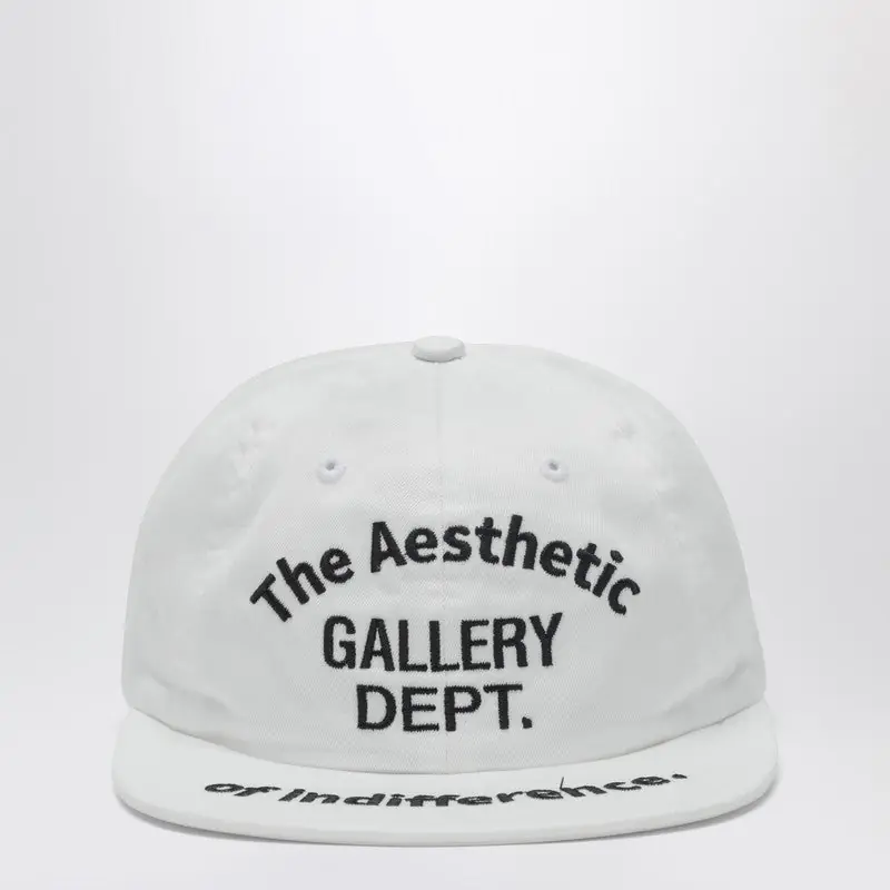White Baseball Cap With Logo Embroidery - Gallery Dept.