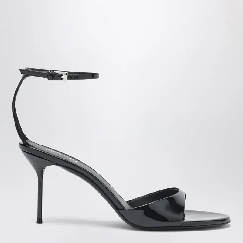 Lidia Black Patent Leather Sandal - Paris Texas