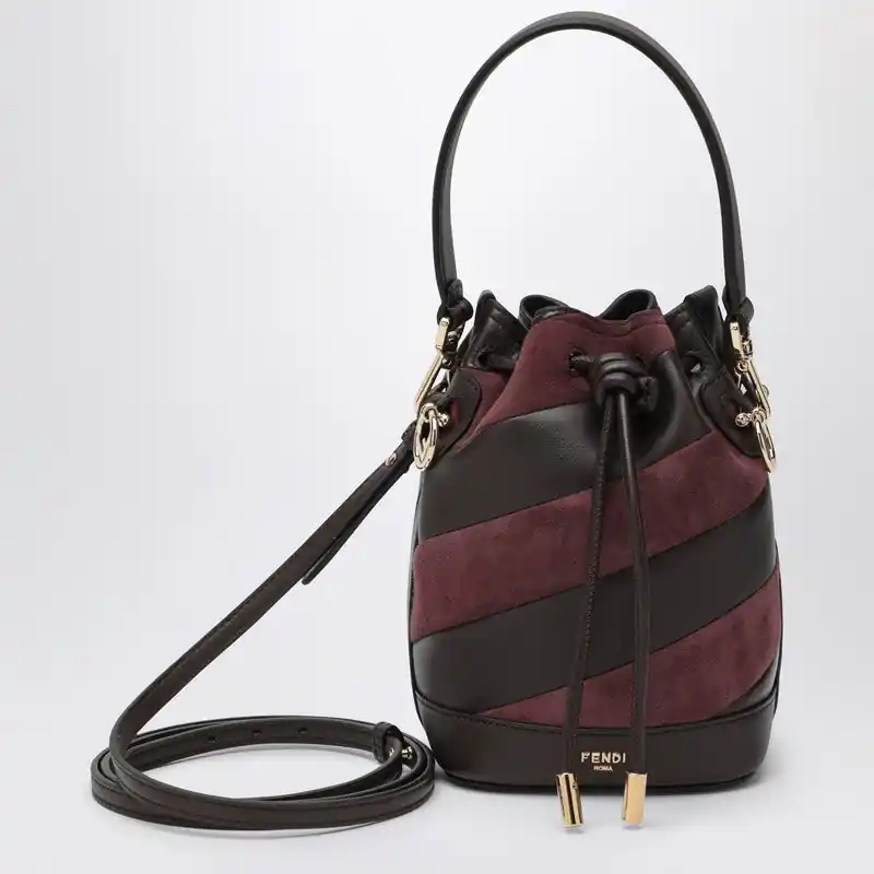 Mon Tresor Mini Bag In Two-Tone Inlaid Leather And Suede