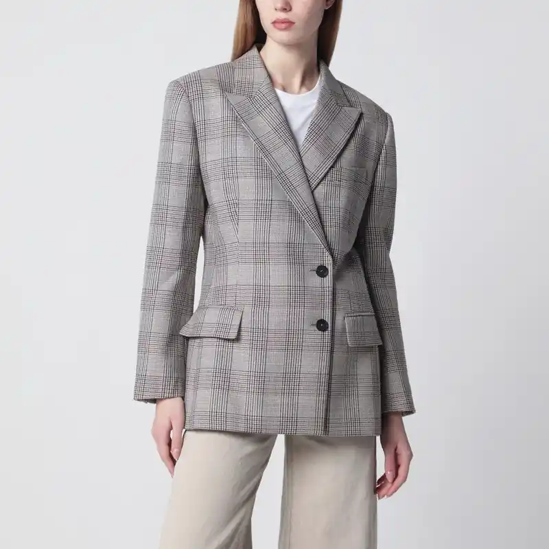 Asymmetric Prince Of Wales Jacket - Anine Bing