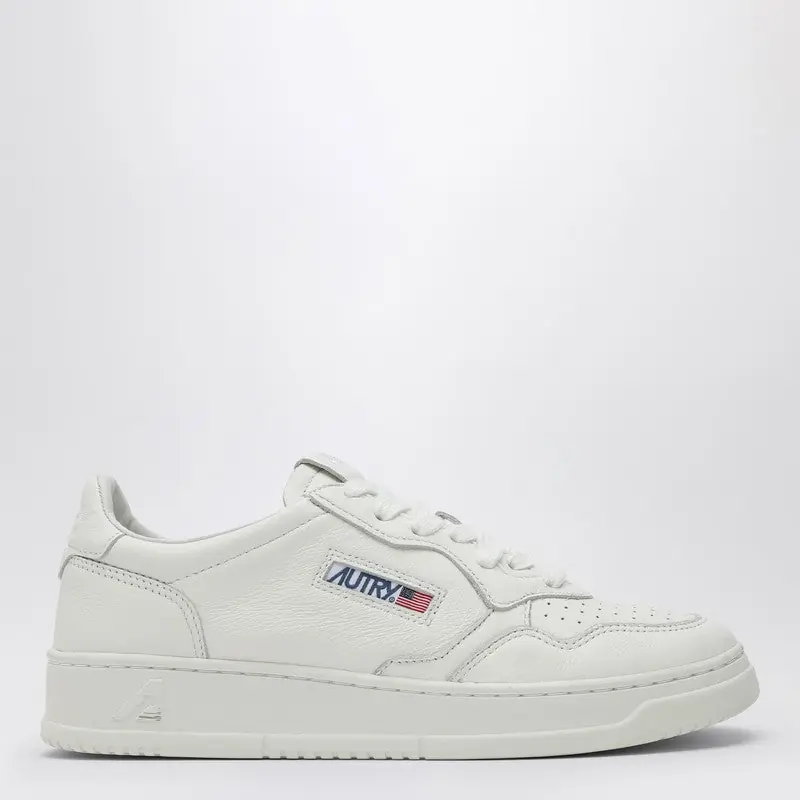 Medalist Low White Goatskin Leather Sneakers - Autry