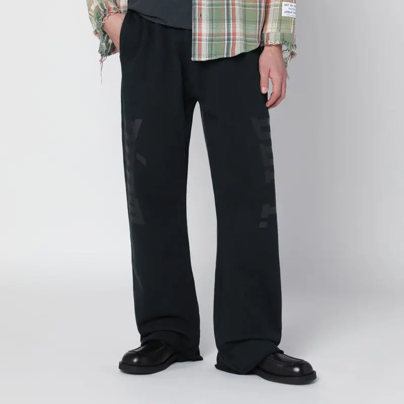 Black Wide-Leg Jogging Pants