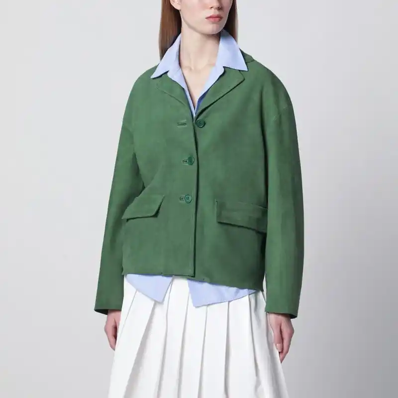 Green Suede Jacket - Salvatore Santoro