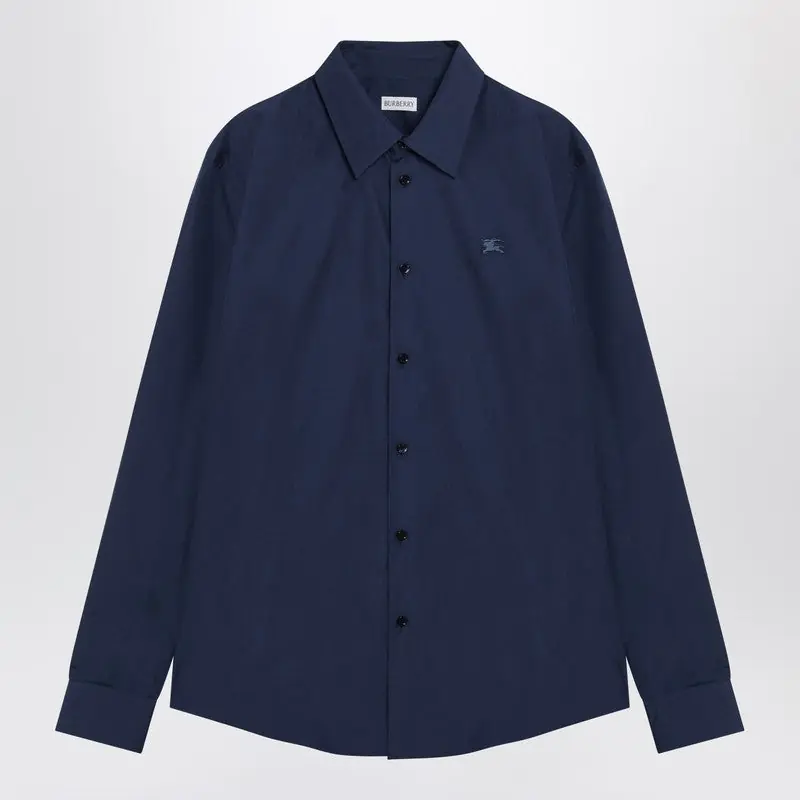 Blue Cotton Shirt With Ekd - Burberry