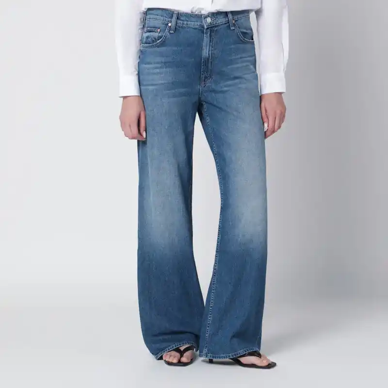 Hit Shuffle Washed Blue Wide-Leg Jeans