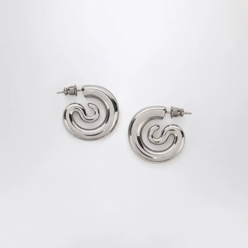 Serpent Hoops Extra Small Earrings In Silver Tone - Panconesi