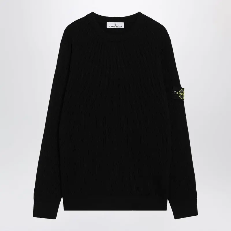 Black Wool Sweater - Stone Island