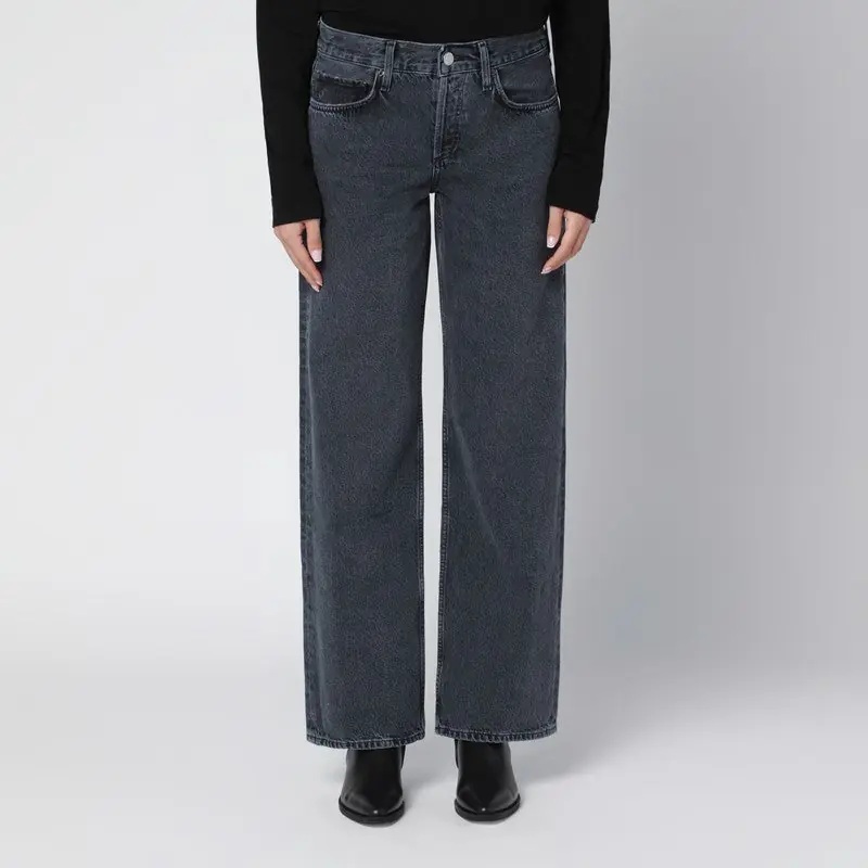 Black Faded-Effect Jeans
