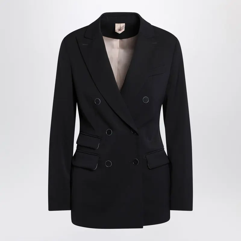 Blue Double-Breasted Wool Jacket
